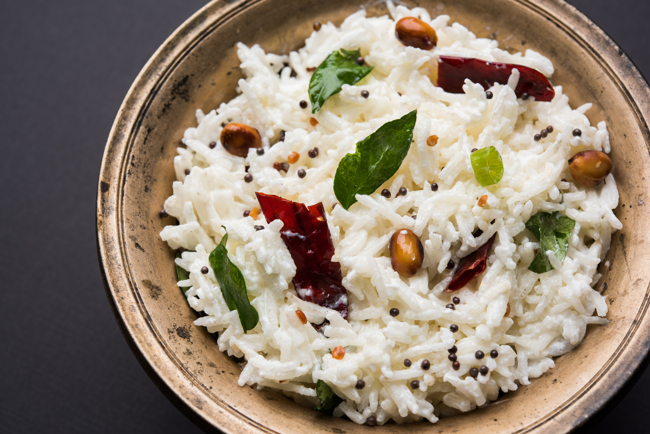 Curd Rice / Dahi Bhat / Dahi Chawal - Basmati rice mixed with yogurt or curd and seasoning